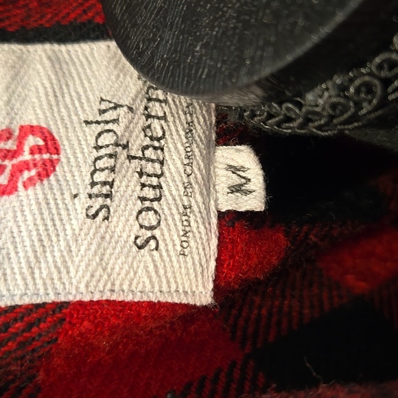 Simply Southern Red and Black Plaid Jacket - Picture 5 of 5